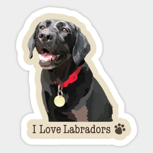 I Love Labradors Sticker